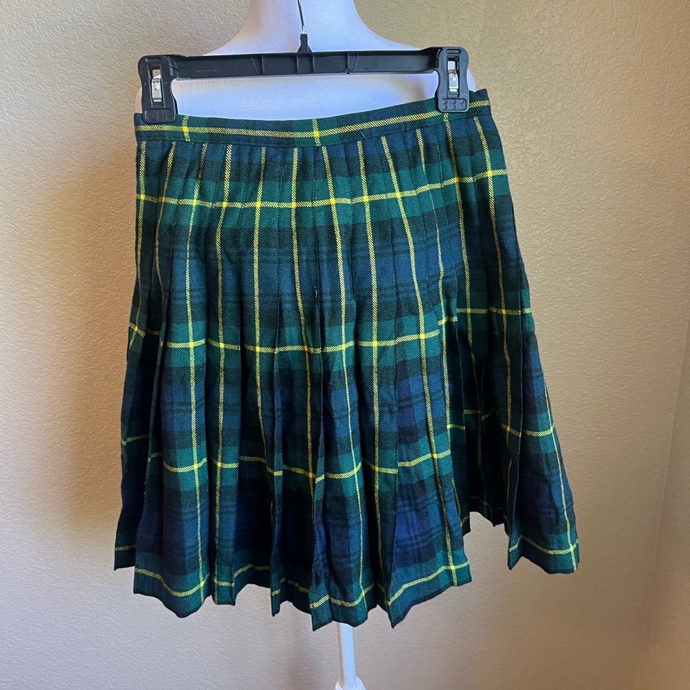 VINTAGE HANDMADE pleated mini School girl Skirt | small